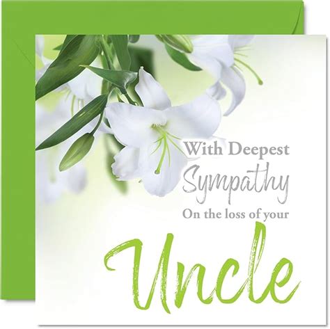what to write in sympathy card for an uncle