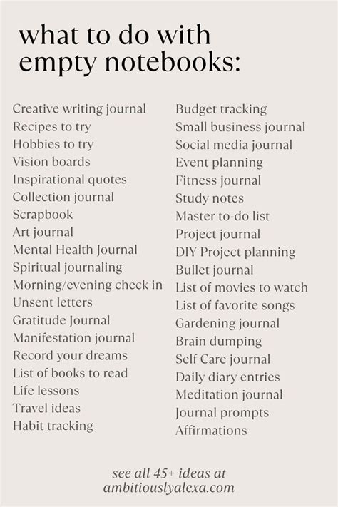 what to write in your empty notebook