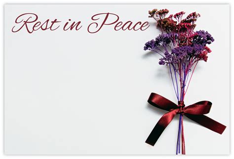 what to write on a rest in peace card