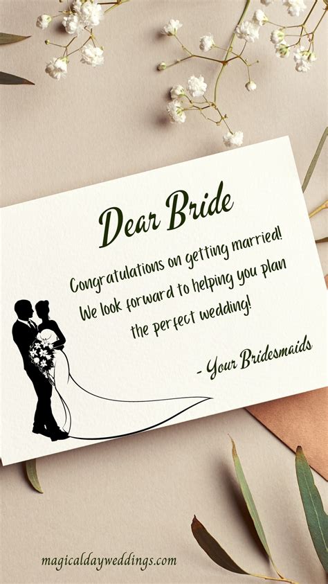 what to write to a bride to be