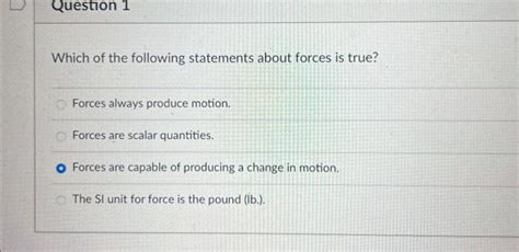 What True About Forces