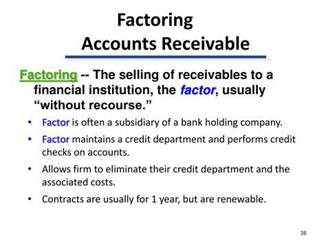 what type of account is due from factor