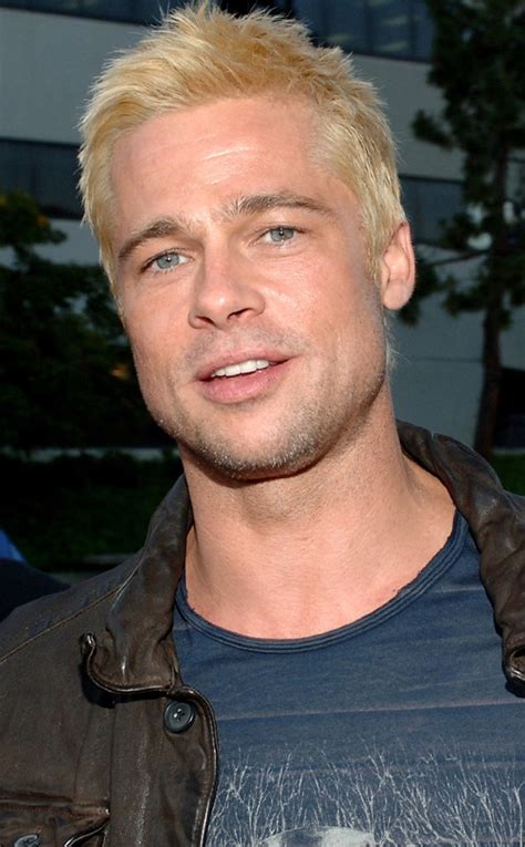 what type of blonde hair does brad pitt have