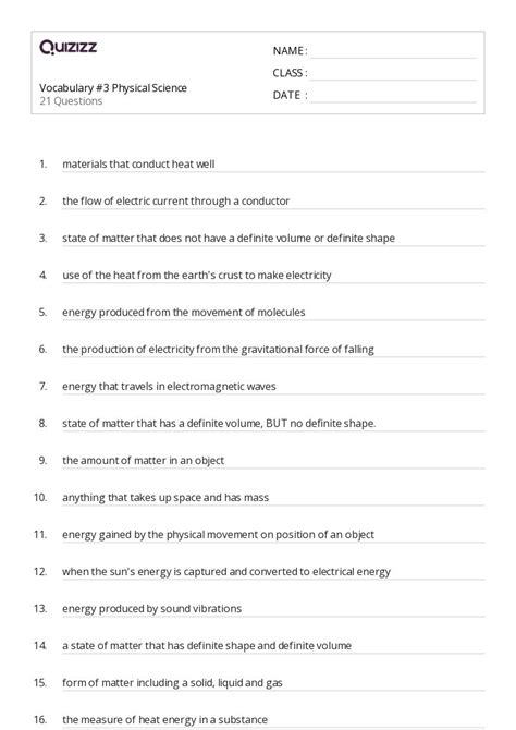 what type of class is physical science