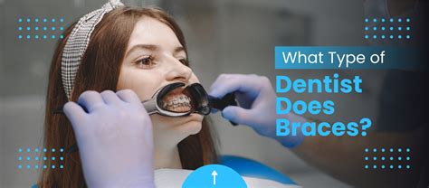 Dentist Shows How To Apply a Brace Stock Photo Image of oral, doctor
