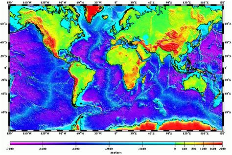what type of map shows changes in elevation on earth's surface