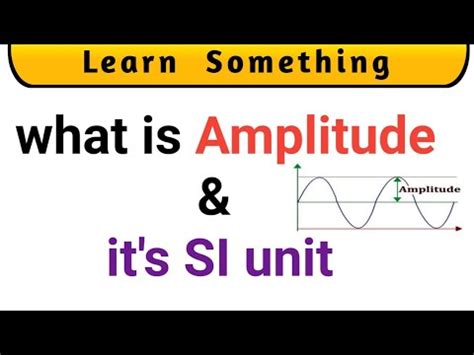 what unit is amplitude in physics