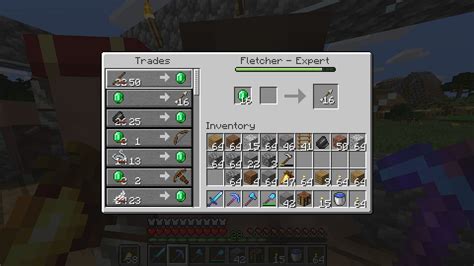 what villager trades sticks minecraft