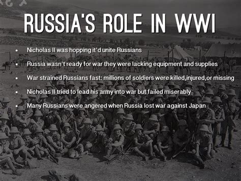 what was russia role in ww1
