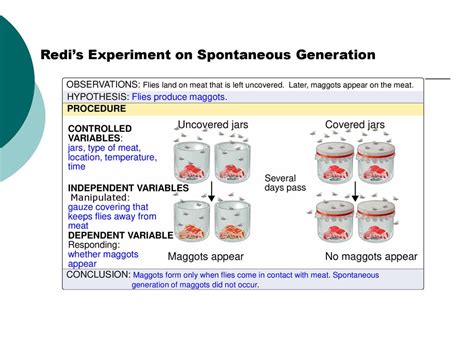 what was the controlled variable in redi's experiment
