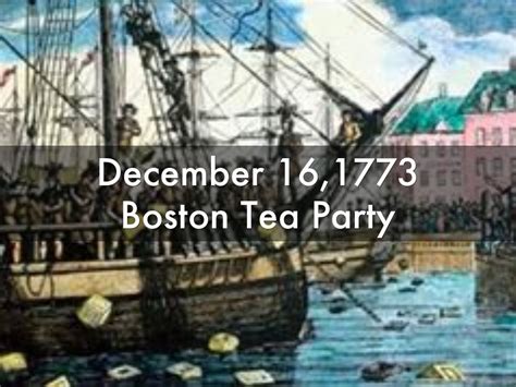 what was the date of the boston tea party