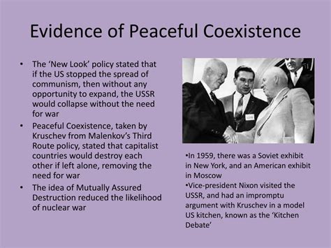 what was the policy of peaceful coexistence