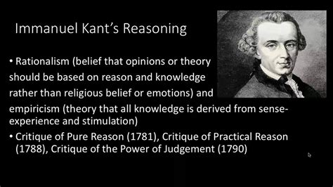 what were kant's beliefs