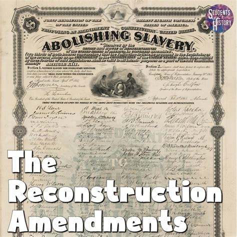 what were the reconstruction amendments