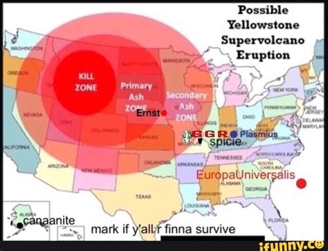 what would be destroyed if yellowstone erupts