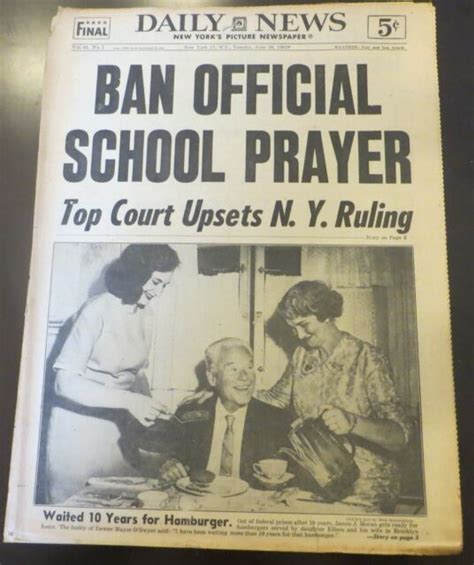 what year was prayer banned in schools