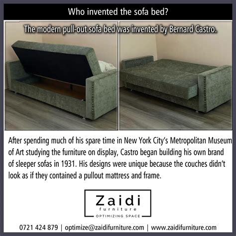 What Year Was The Pull Out Couch Invented