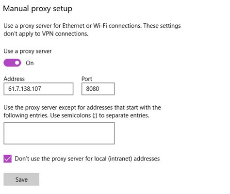 How to set an Android proxy server for WiFi networks
