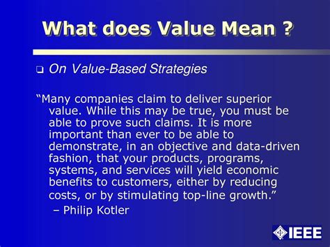 What does value comment mean?
