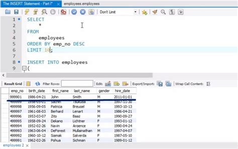 What is SQL insert statement?