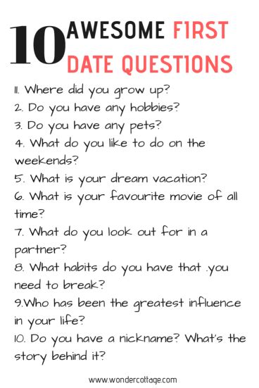 160 First Date Questions The only list you