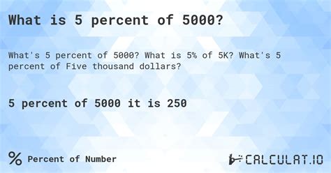 whats 5 of 5000