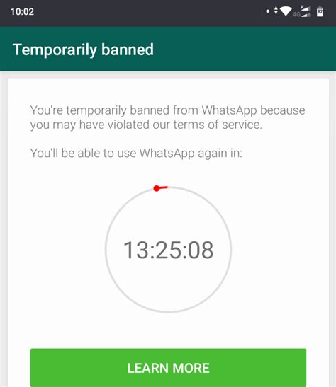 whatsapp gb ban