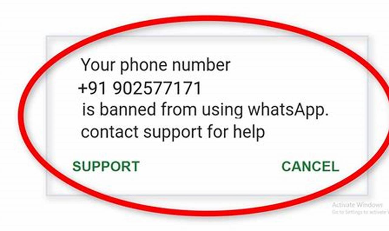 whatsapp support email for banned number