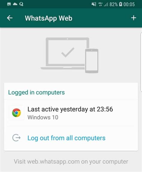 whatsapp logout from all devices