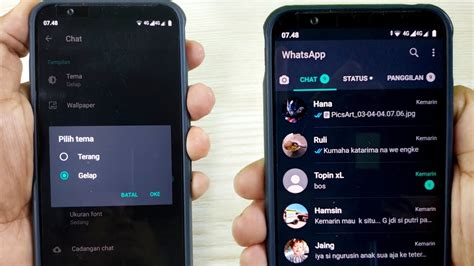 WhatsApp Mode Gelap pada Infinix