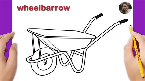 Wheelbarrow Drawing Step By Step