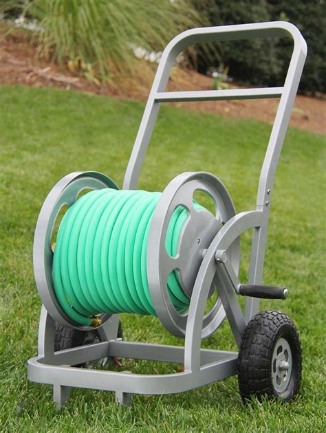 wheeled garden hose cart