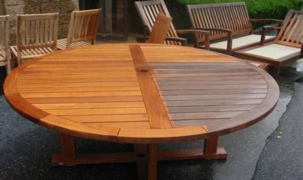 when can i stain my teak furniture