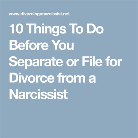 when a narcissist files for divorce