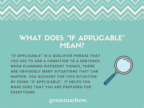 when applicable or if applicable