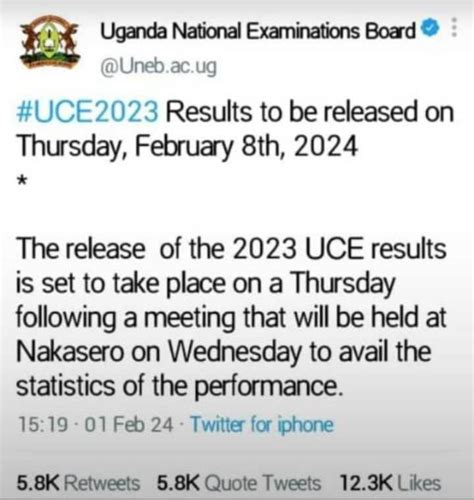 when are uce results 2023 released