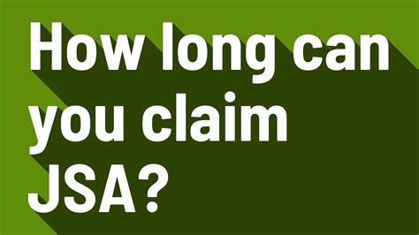 when can you claim jsa