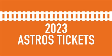 when do astros 2023 tickets go on sale