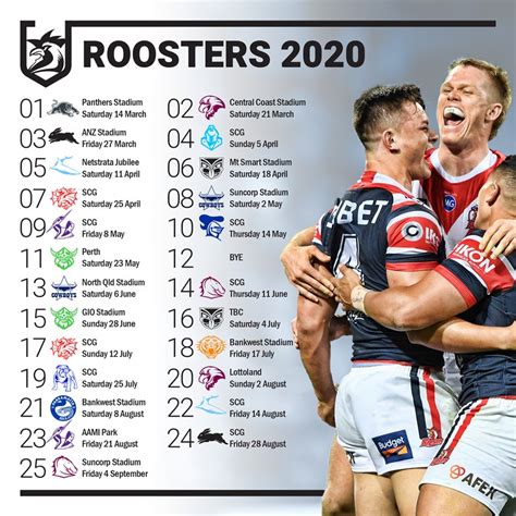 when do the roosters play this weekend