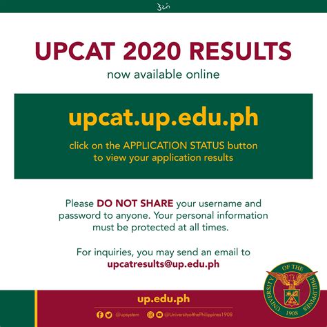when do upcat results come out