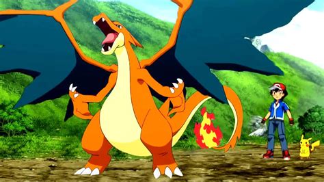 when does ash's charizard mega evolve
