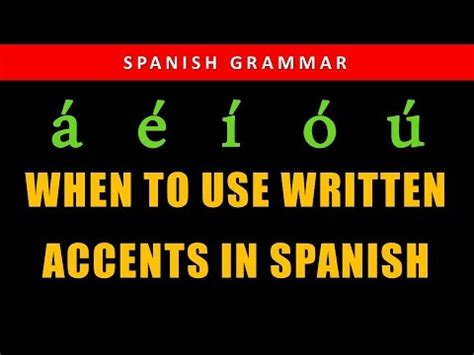 when does mi have an accent in spanish