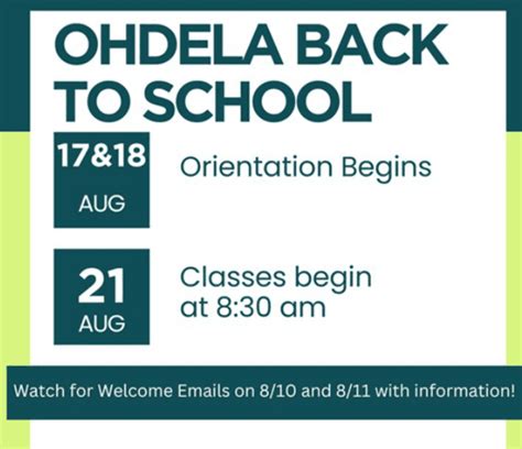 when does ohdela go back to school