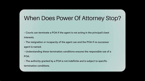 When Does Power of Attorney Stop? A Comprehensive Guide to POA Termination