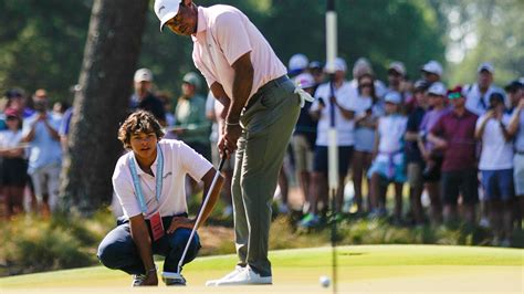 when does tiger woods play golf with his son
