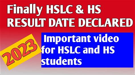 when hslc result will be declared