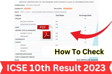 when icse class 10 result 2023 declared