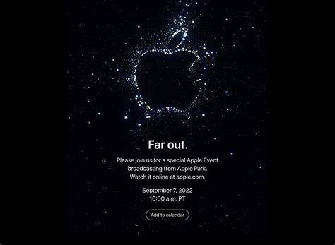 when is apple event 2022 september