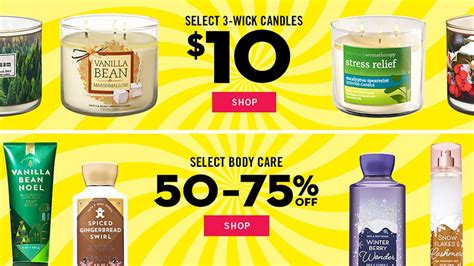 when is bath and body works 10 candle sale