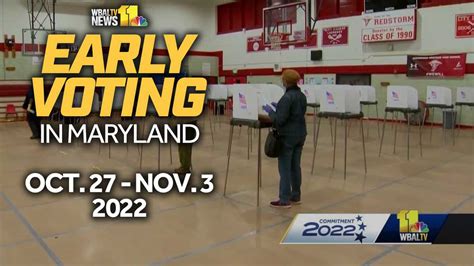 when is early voting in maryland